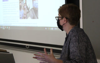 Dr Costanzo explaining to students