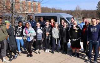 Students and faculty traveled to New York City for a service trip over spring break.