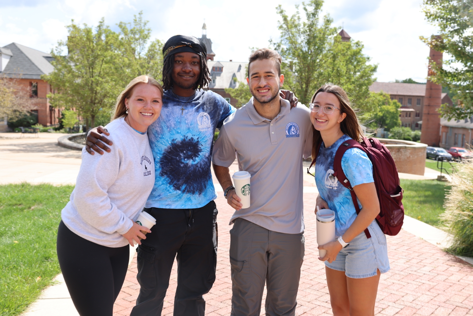 Students standing outside