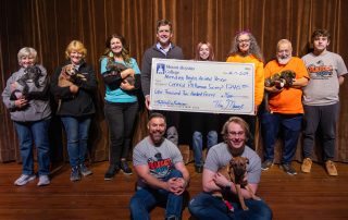 Mount Aloysius Theatre Presents Fundraiser Check to Animal Shelters